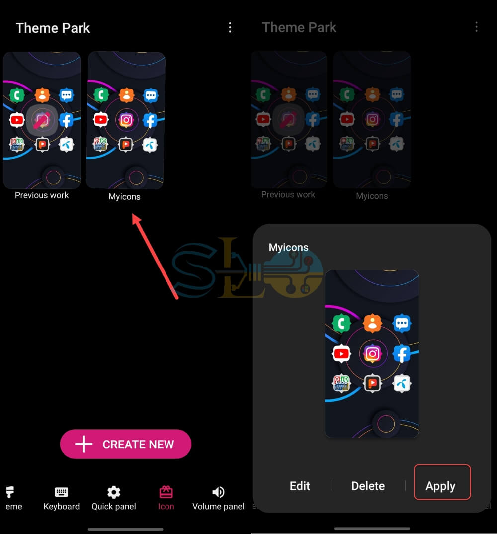 How to Apply Icon Pack on Samsung One UI 4.0 (Android 12) Theme Park